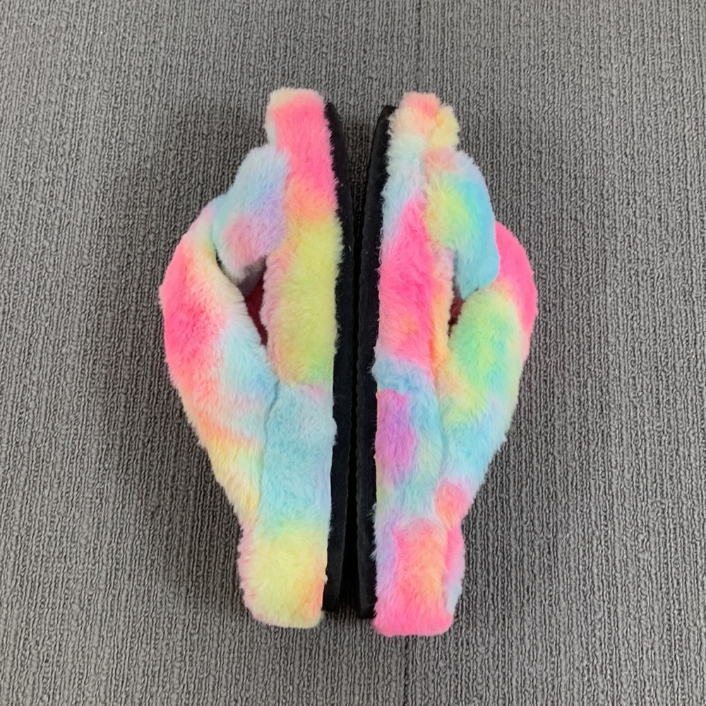 Mix No. 6 Platform Slipper Sandals Womens Size 9 Tie Dye Fuzzy Amatta Slides - Picture 11 of 13